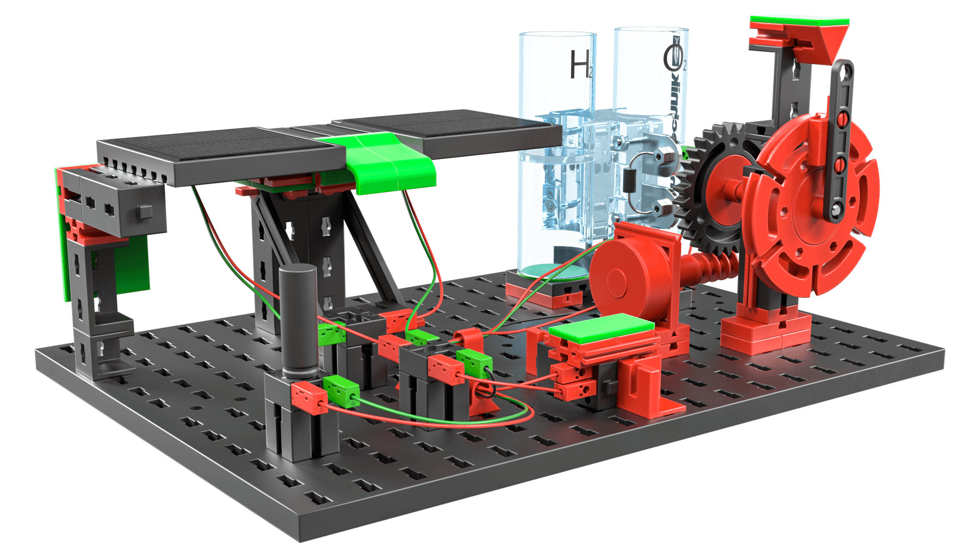STEM Renewable Energies kit showcasing sustainable energy concepts with interactive components and vibrant parts.