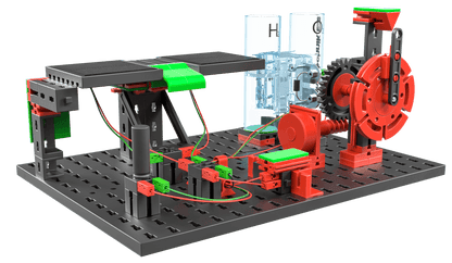 STEM Renewable Energies kit showcasing sustainable energy concepts with interactive components and vibrant parts.