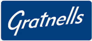 Gratnells logo on a blue background, showcasing innovative storage solutions for education and organization.
